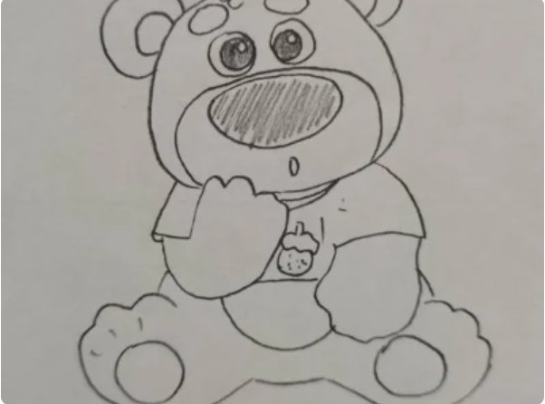 如何画草莓熊