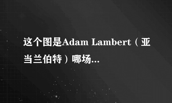 这个图是Adam Lambert（亚当兰伯特）哪场演唱会的