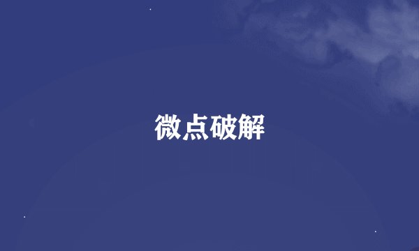 微点破解