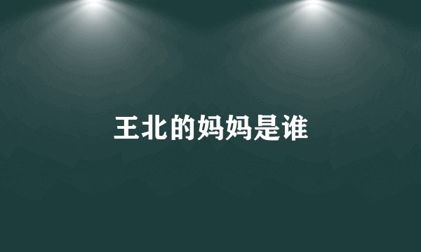 王北的妈妈是谁