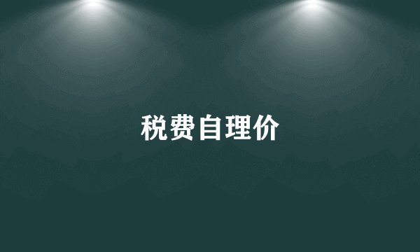 税费自理价