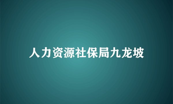 人力资源社保局九龙坡