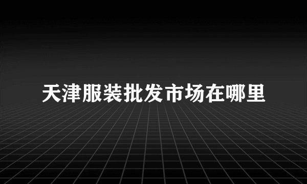 天津服装批发市场在哪里