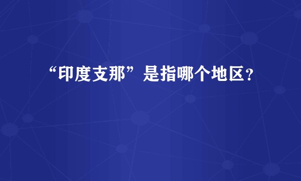 “印度支那”是指哪个地区？