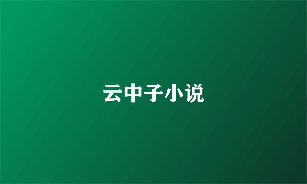 云中子小说
