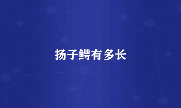 扬子鳄有多长