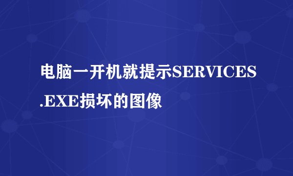电脑一开机就提示SERVICES.EXE损坏的图像