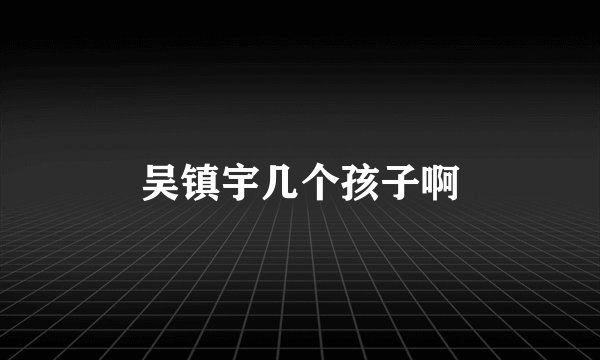吴镇宇几个孩子啊