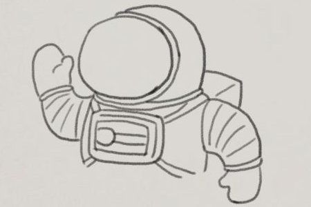 宇航员怎么画 简笔画