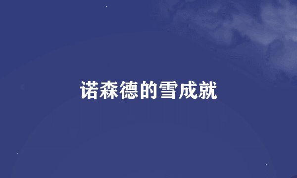 诺森德的雪成就