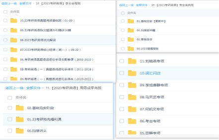 考研英语资料 刘一男 考研英语词汇 视频+讲义