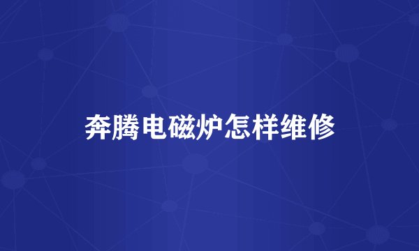 奔腾电磁炉怎样维修