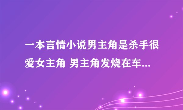 一本言情小说男主角是杀手很爱女主角 男主角发烧在车上和女主角做了 女主角家很有背景 他们在坟墓相遇的