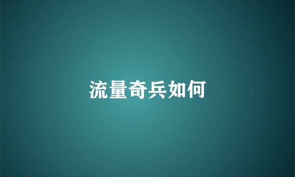 流量奇兵如何