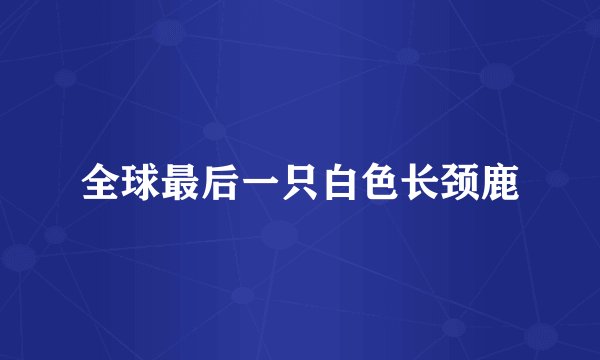 全球最后一只白色长颈鹿