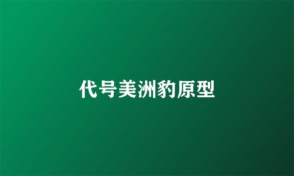 代号美洲豹原型