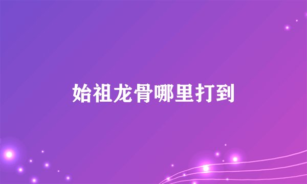 始祖龙骨哪里打到