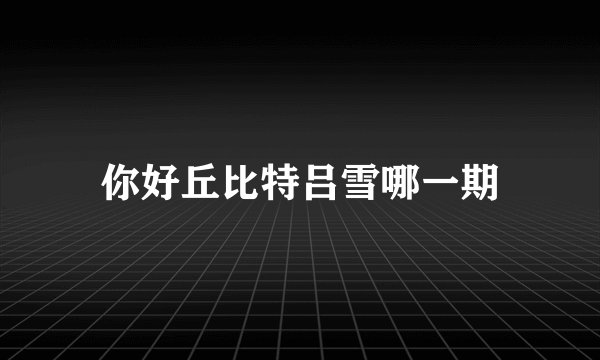 你好丘比特吕雪哪一期