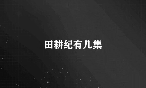 田耕纪有几集