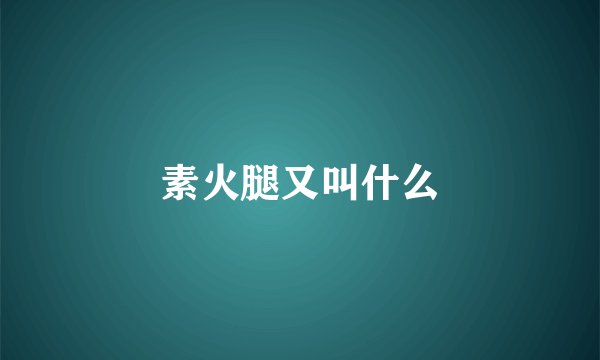 素火腿又叫什么
