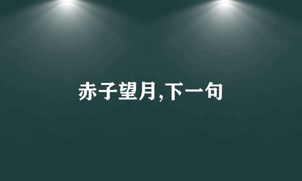 赤子望月,下一句
