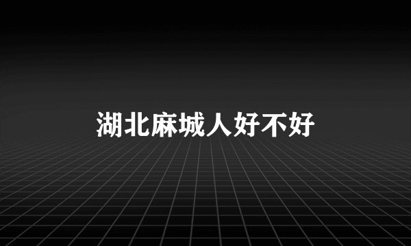 湖北麻城人好不好