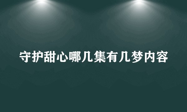 守护甜心哪几集有几梦内容