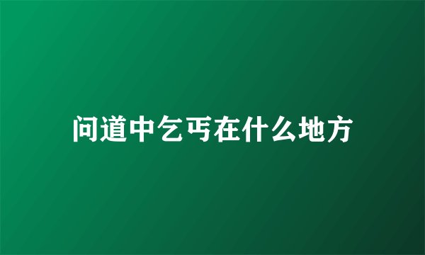 问道中乞丐在什么地方