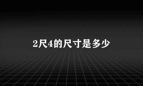 2尺4的尺寸是多少