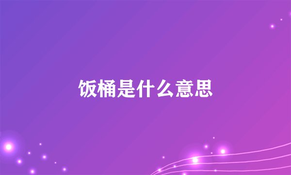 饭桶是什么意思