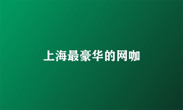 上海最豪华的网咖