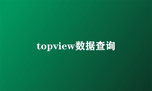 topview数据查询
