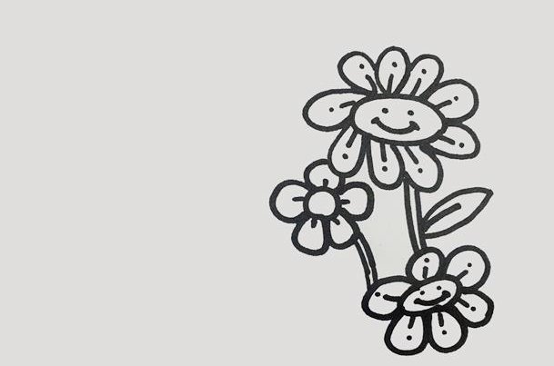 花海怎么画简笔画