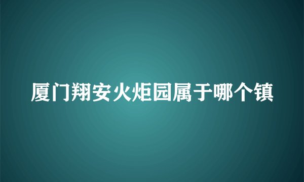 厦门翔安火炬园属于哪个镇