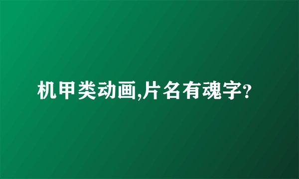 机甲类动画,片名有魂字？
