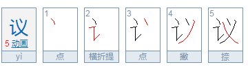 议的组词和拼音