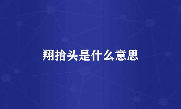翔抬头是什么意思