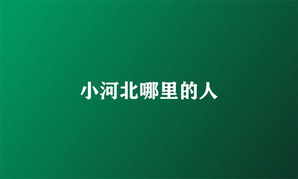 小河北哪里的人