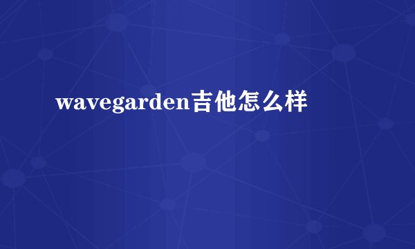 wavegarden吉他怎么样