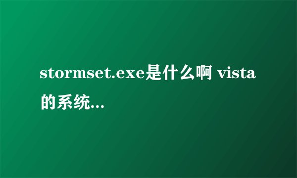 stormset.exe是什么啊 vista的系统总提示他与系统不兼容该怎么办能删了他么