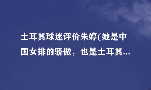 土耳其球迷评价朱婷(她是中国女排的骄傲，也是土耳其联赛的明星！)