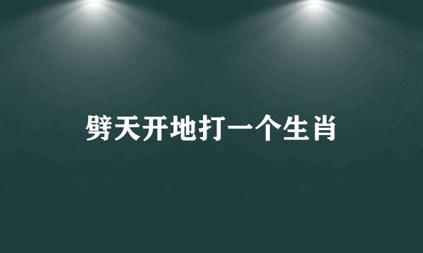 劈天开地打一个生肖