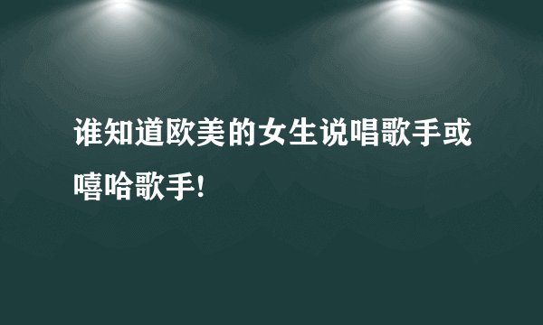 谁知道欧美的女生说唱歌手或嘻哈歌手!