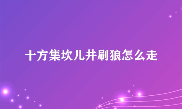 十方集坎儿井刷狼怎么走