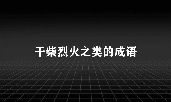 干柴烈火之类的成语