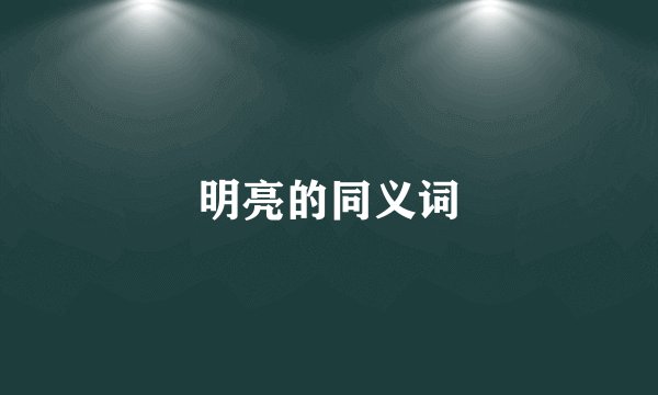 明亮的同义词