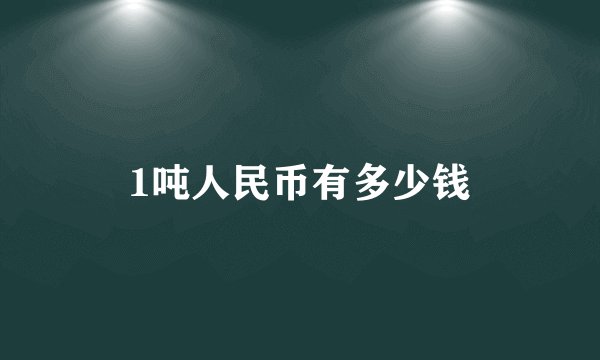 1吨人民币有多少钱