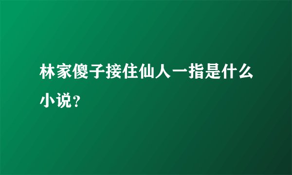 林家傻子接住仙人一指是什么小说？
