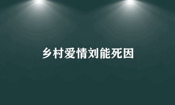 乡村爱情刘能死因