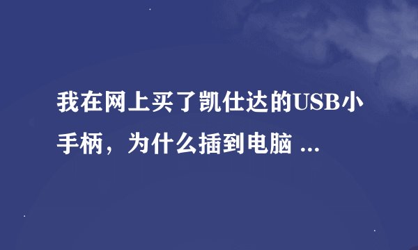 我在网上买了凯仕达的USB小手柄，为什么插到电脑 上就不能识别呢，用其它的电脑试了也不行，